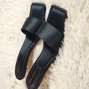 Good American Black Slide Heels